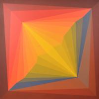 Large Doris Leeper Abstract Geometric Painting, 65H - Sold for $2,560 on 05-06-2023 (Lot 62).jpg